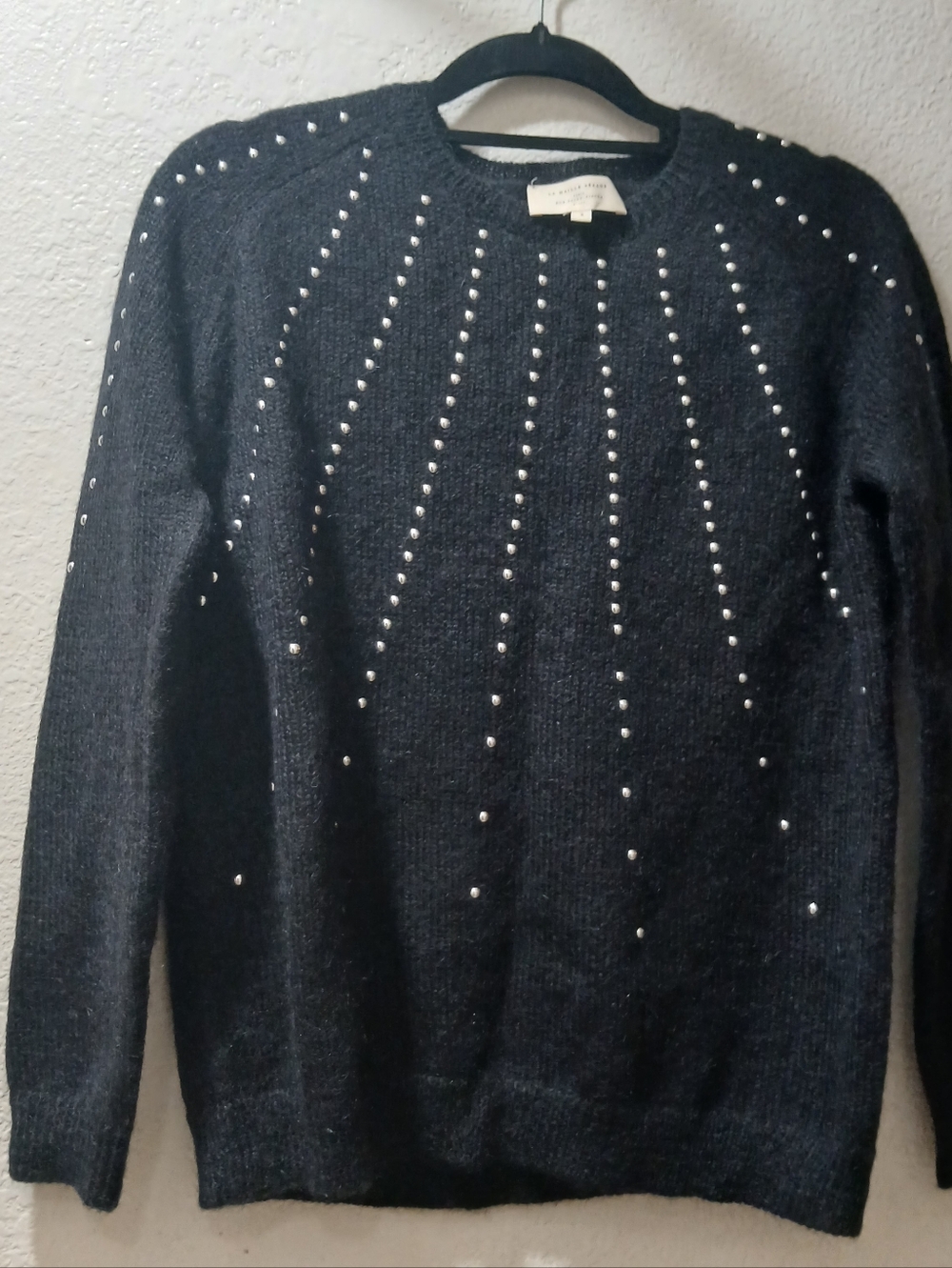 La maille Sezane paris  Sweater size S with Silver Bead Detail